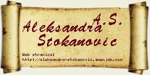 Aleksandra Stokanović vizit kartica